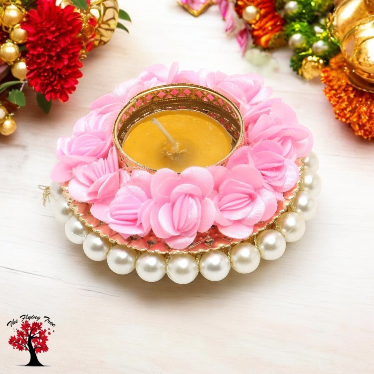 Beautiful Rose Candle Holder Diyas — Perfect for Home Decor & Diwali Gifts at The Flying Tree