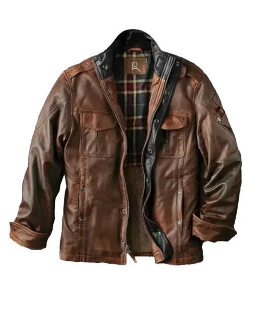 An Enduring Combination of Style and Utility Bend In The Road Brown Leather Jacket