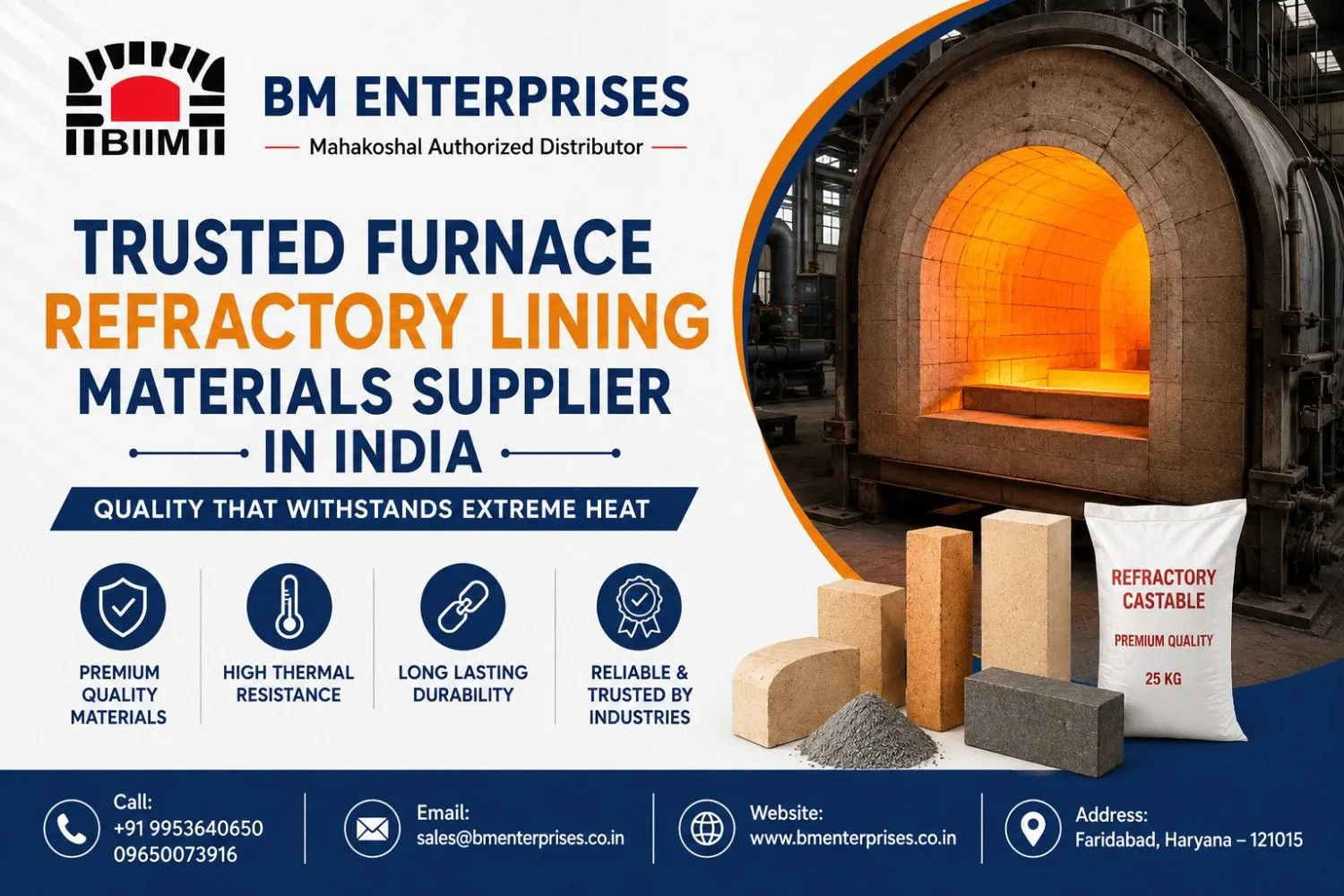Trusted Furnace Refractory Lining Materials Supplier in India