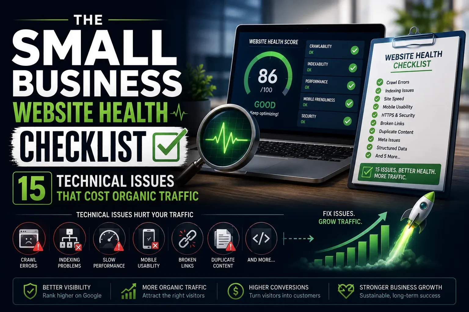 The Small Business Website Health Checklist: 15 Technical Issues That Cost Organic Traffic
