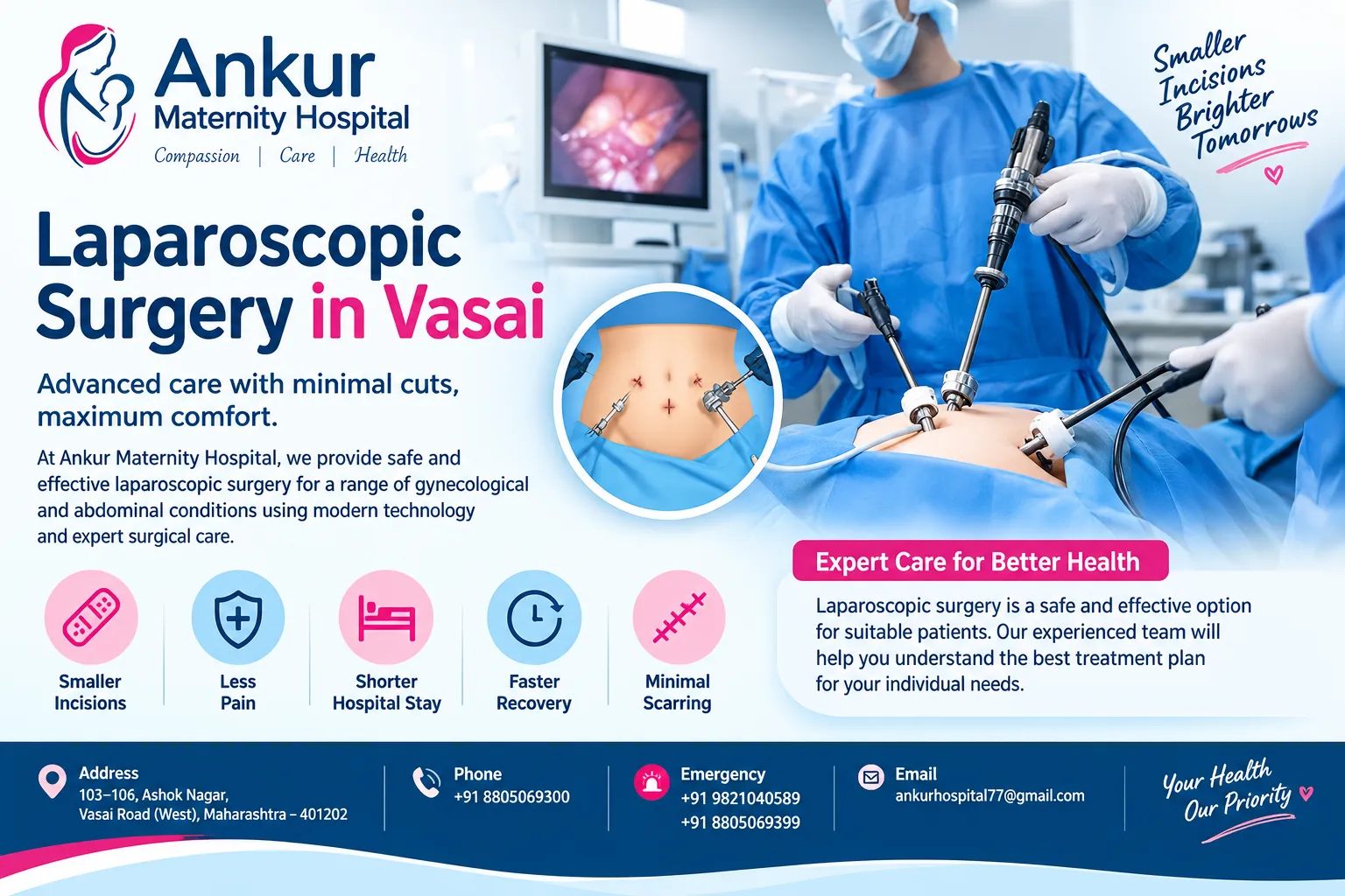 Laparoscopic Surgery in Vasai: What Patients Need to Know Before Choosing a Hospital