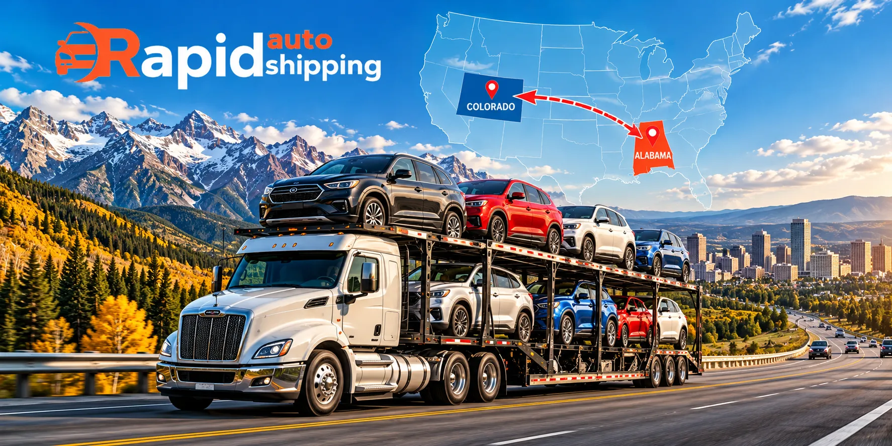 Alabama to Colorado Long Distance Moving Company – Fast, Safe & Affordable Car Shipping