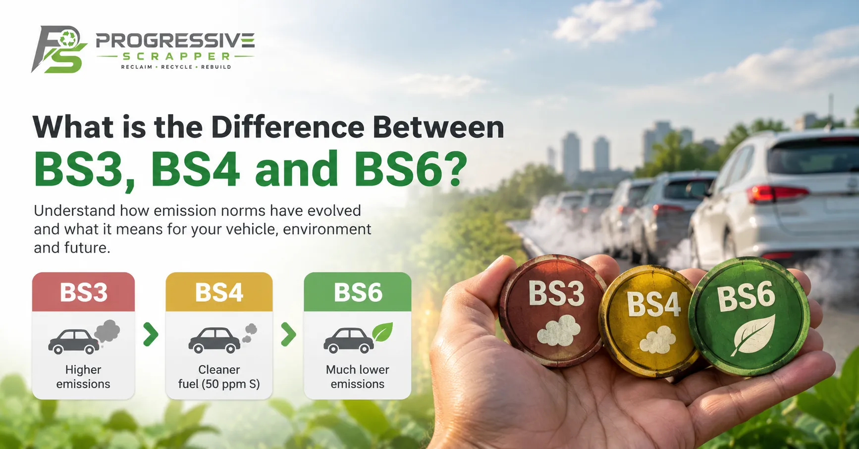 BS3, BS4, BS6 Difference: Understanding Vehicle Emission Standards in India